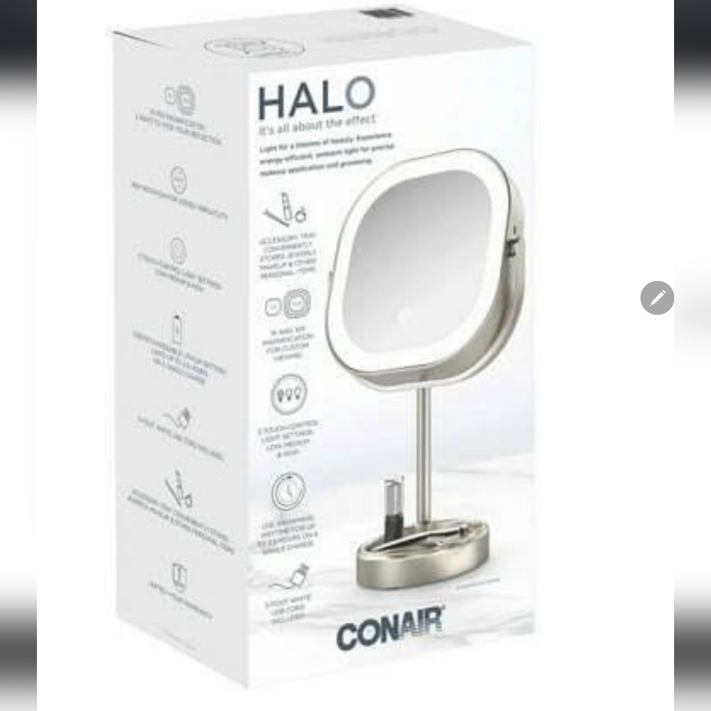 Conair Halo LED Vanity Mirror - Silver - Picture 2 of 7